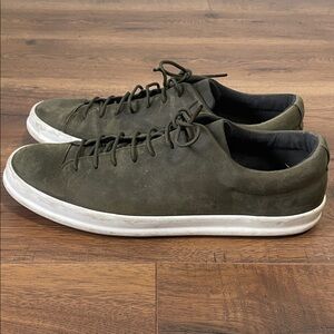 Camper Men’s Chasis Dark Green Leather Sneakers Size 45 US 11